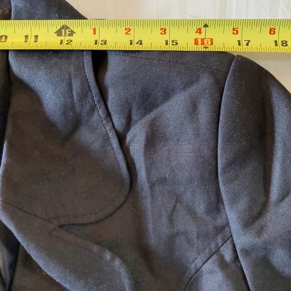 Chapter One  Ramie(Linen) Fabric 3/4 Sleeve  Black Blazer Jacket, Size 16 - Picture 5 of 7
